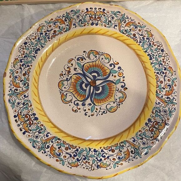 Vintage Meridiana Ceramiche Salad Plate & 5 luncheon plates Made in Italy - Picture 2 of 9